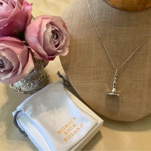 NEW MONICA RICH KOSANN Sterling Silver Carpe Diem Watch Fob Necklace